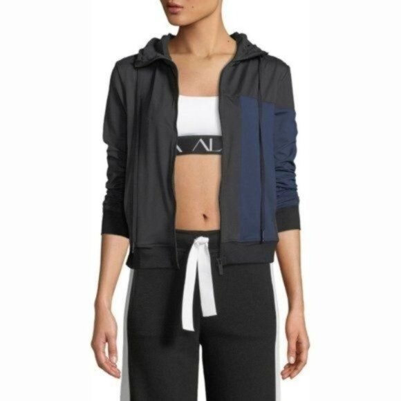 Alala Mesa Zip-Front Color Block Full Zipper Front Jersey Hoodie Women's Large - Picture 1 of 13